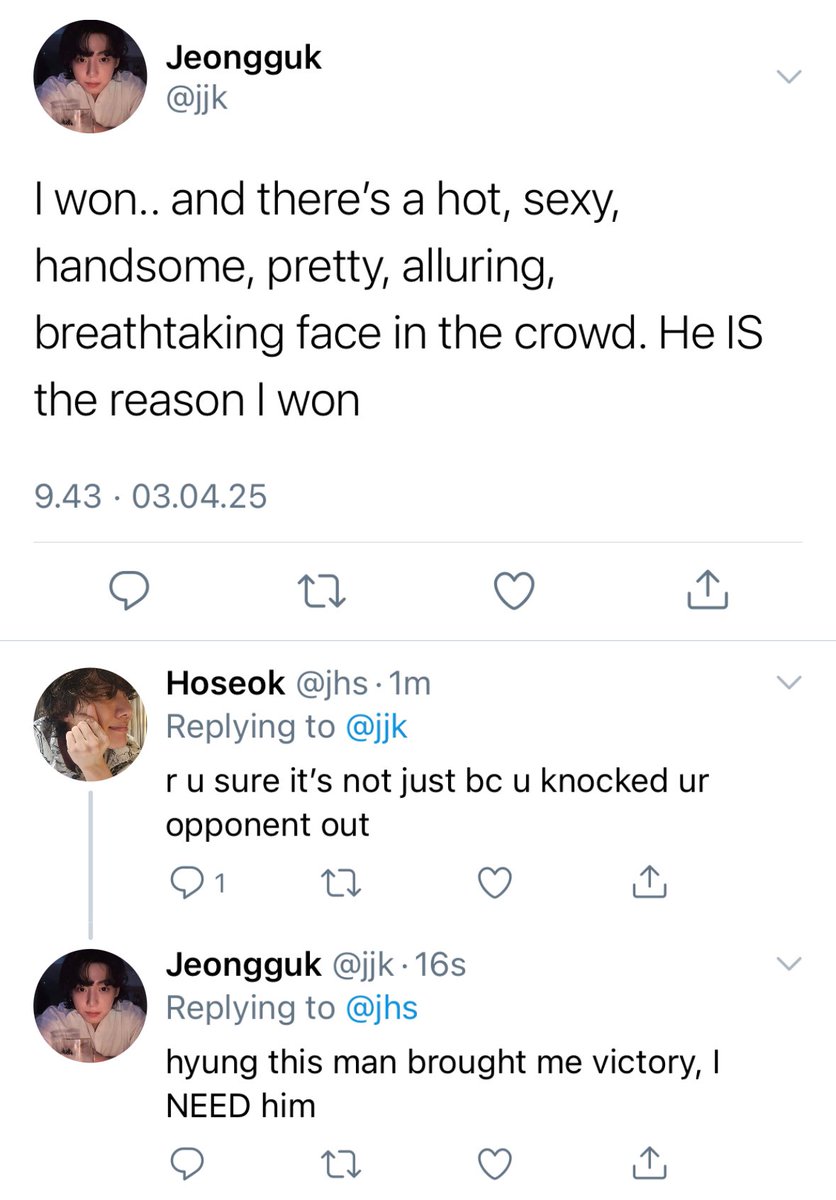 gukkiesvante's tweet image. #taekookau where;

Boxer Jeongguk spots Taehyung in the crowd and immediately wins his match. Convinced that Taehyung is his good luck charm, he makes him attend the next fight, too. 

Taehyung only goes because he thinks Jeongguk is threatening him.