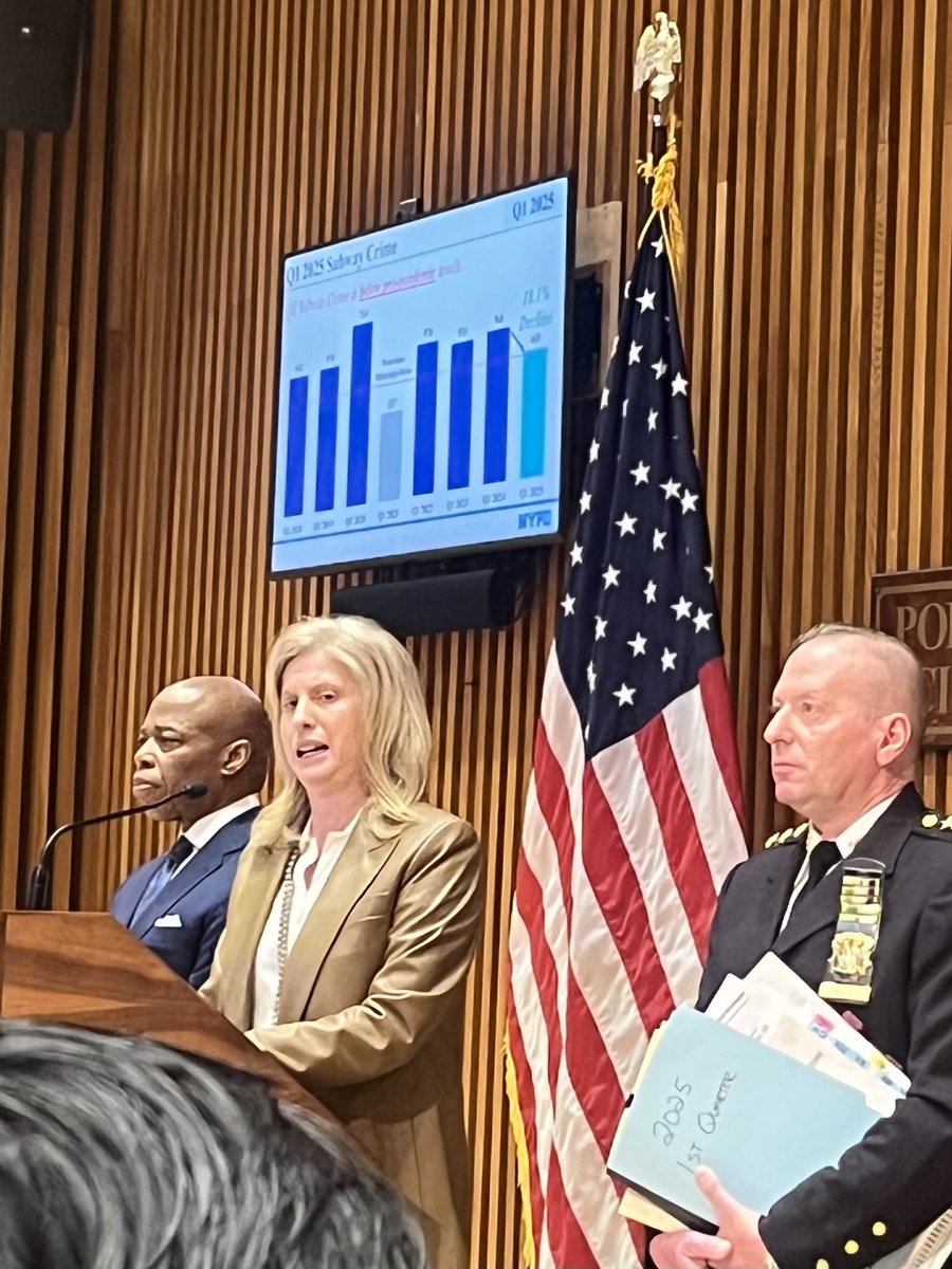 Tina Moore (@tinamoorereport) on Twitter photo "I'm a Democrat and I'm going to run as that, a Democrat," <a href="/NYCMayor/">Mayor Eric Adams</a> says at NYPD crime briefing touting drops in major crimes. Presser breaks down over questions about Patel book and federal charges. "I'm a Democrat and I'm going to run as that, a Democrat," <a href="/NYCMayor/">Mayor Eric Adams</a> says at NYPD crime briefing touting drops in major crimes. Presser breaks down over questions about Patel book and federal charges.