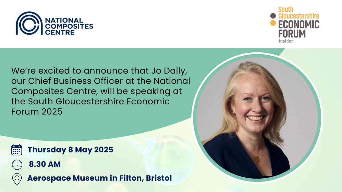 🚨 Jo Dally at SG Economic Forum 2025!

📅 8th May 2025 | ⏰ 08:45 AM
📍 Aerospace Museum, Filton, Bristol

🔗 Register now: insidermedia.com/event/south-gl…
#Innovation #SouthGlos #nccuk