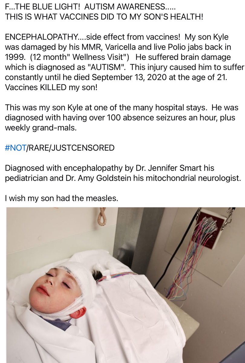 StopTheShots321's tweet photo. #Vaccines can and do cause what is being called #autism. Many such cases as this. #notrare #censored
Trust the parents. We have no reason to lie. https://t.co/xacIsIEWkW