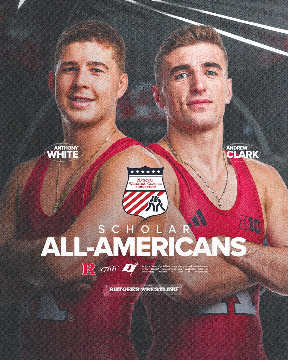 Congratulations to Andrew Clark &amp; Anthony White, who were named 2025 <a href="/nwcawrestling/">NWCA</a> Scholar All-Americans!

📰: go.rutgers.edu/4no0ilg7

#RelentlessPursuit | #GoRU
