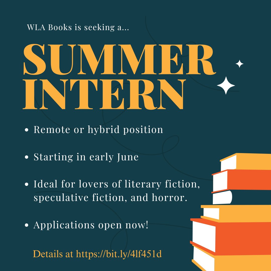We are looking for a Summer Intern for our Literary Agency! More details bit.ly/4lf451d !
