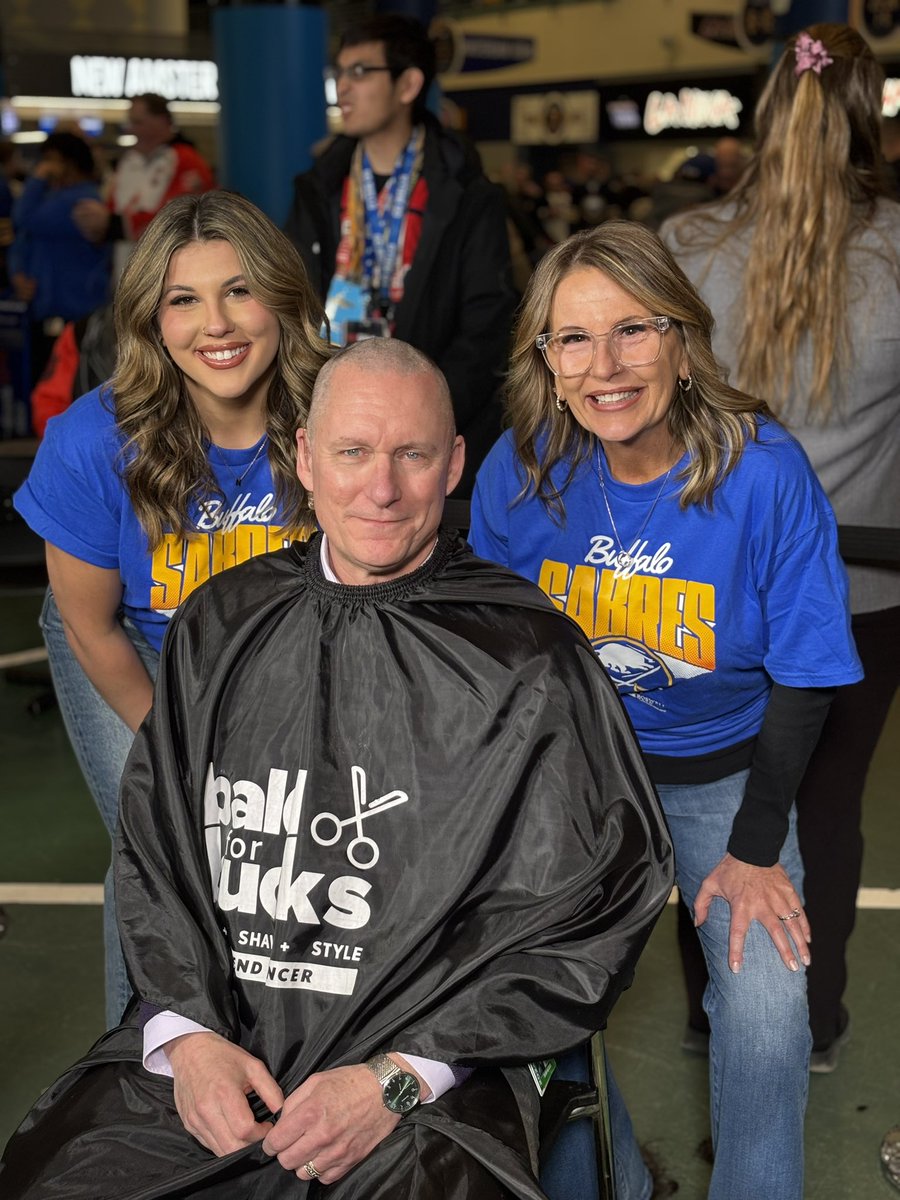 Roswell Park Alliance Foundation (@team_roswell) on Twitter photo We’re grateful to <a href="/martybiron43/">Martin Biron</a> and <a href="/Dan_Dunleavy/">Dan Dunleavy</a> from the <a href="/BuffaloSabres/">Buffalo Sabres</a> for participating in Bald for Bucks!💜✂️
Their willingness to shave their heads and raise funds in support of <a href="/RoswellPark/">Roswell Park</a> patients is truly inspiring. Together, we raised more than $81,000! We’re grateful to <a href="/martybiron43/">Martin Biron</a> and <a href="/Dan_Dunleavy/">Dan Dunleavy</a> from the <a href="/BuffaloSabres/">Buffalo Sabres</a> for participating in Bald for Bucks!💜✂️
Their willingness to shave their heads and raise funds in support of <a href="/RoswellPark/">Roswell Park</a> patients is truly inspiring. Together, we raised more than $81,000!