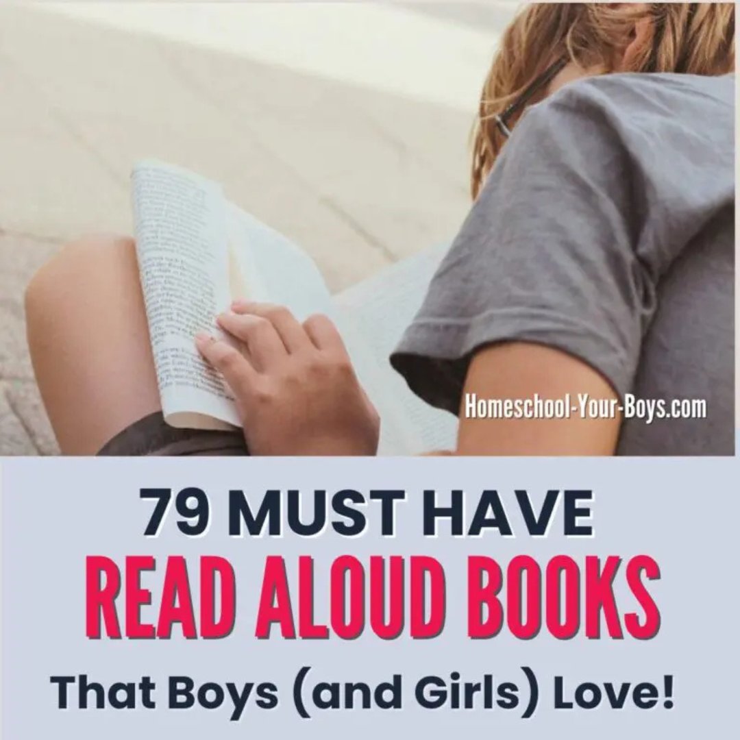 Homeschoolbys's tweet image. Spring break plans: read-aloud time with our boys! This list has books they’ll love—adventure and fun included. homeschool-your-boys.com/read-aloud-boo… #SpringBreakReads