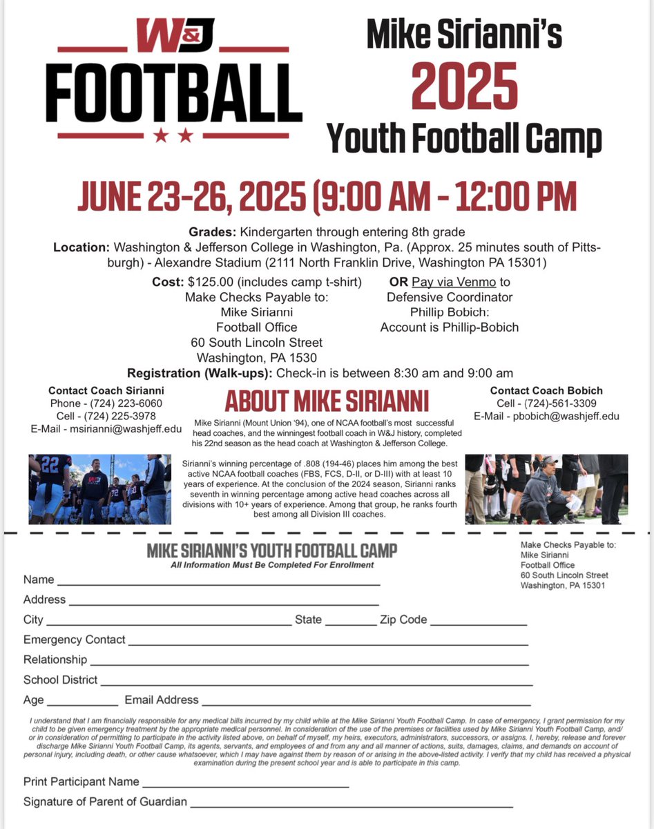 Our annual Youth Camp will be held June 23rd through June 26th. Registration is now open with the link below! 
docs.google.com/forms/d/e/1FAI…