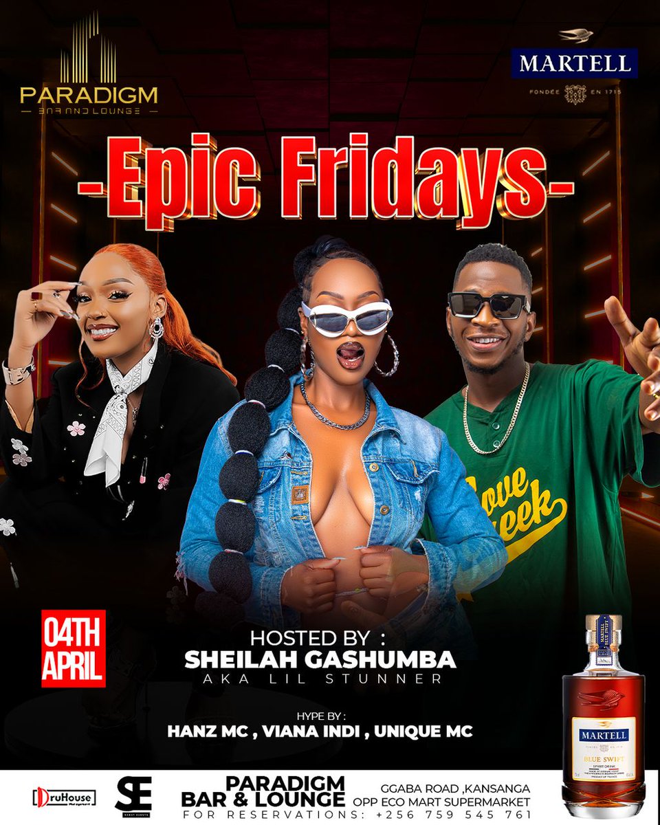 HajjaraNabbanja's tweet image. It&apos;s going down tomorrow 

Let&apos;s enjoy and vibe with @SheilahGashumba for the  #ParadigmEpicFridays at @Paradigmkla. 

Come be part of the greatness 

Don’t miss it! #SheilahGashumba