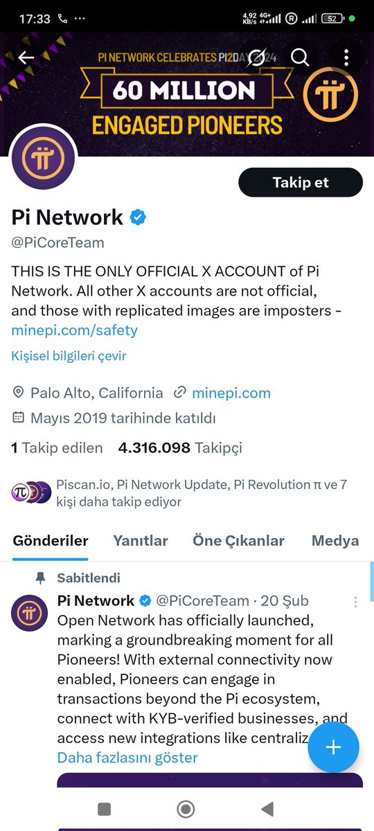 #Pi Network Öncilere Kulaklarını Tıkamaktan Vazgeç!

Biz, Pi Network’ün yıllardır emek vermiş öncüleri olarak, platformun yöneticilerinin sesimizi duymamasından dolayı derin bir hayal kırıklığı içerisindeyiz. Pi Network’ün temel felsefesi topluluk gücüne dayanıyorken, ne yazık ki