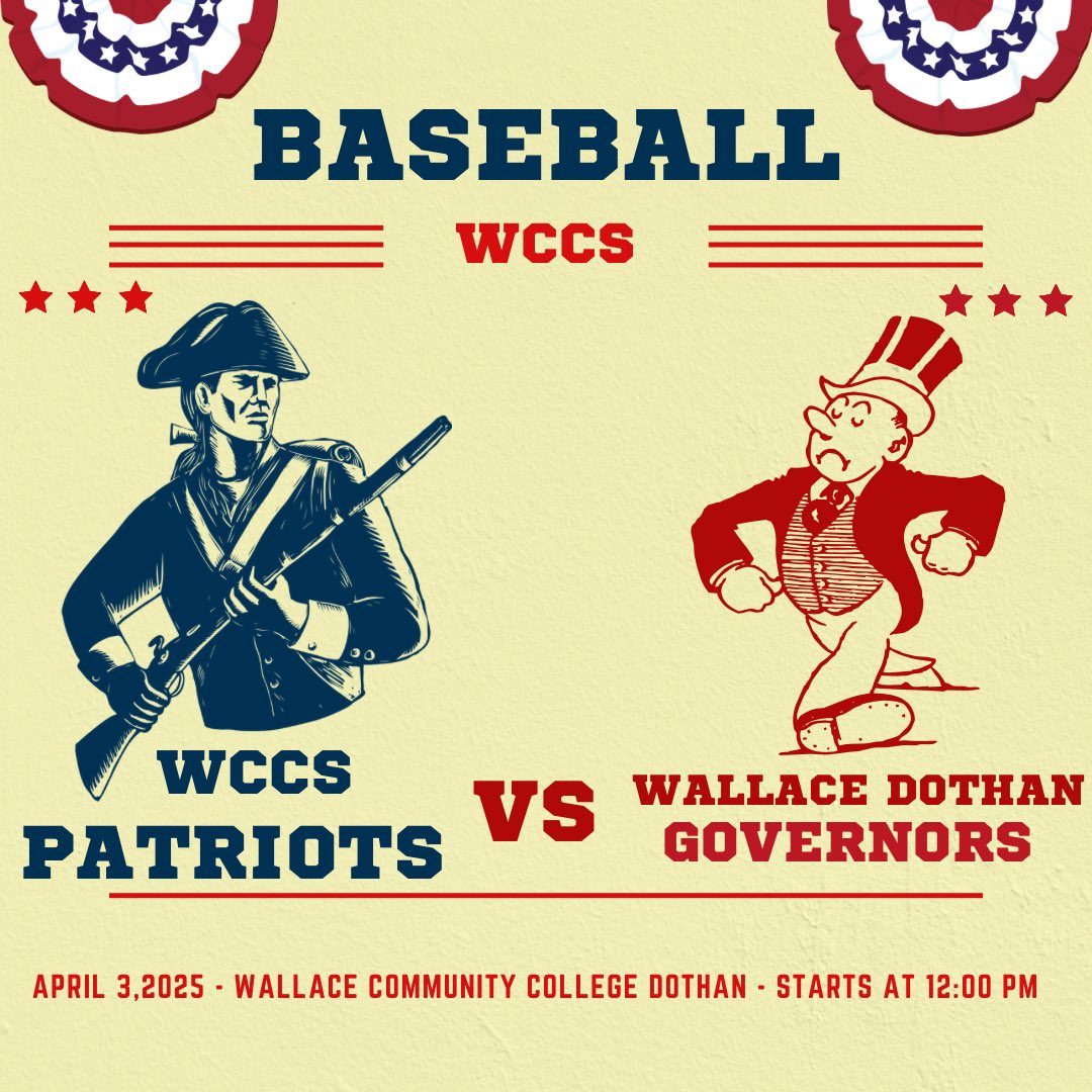 The Patriots are on the road today to take on Wallace Dothan #gopatriots #wccs