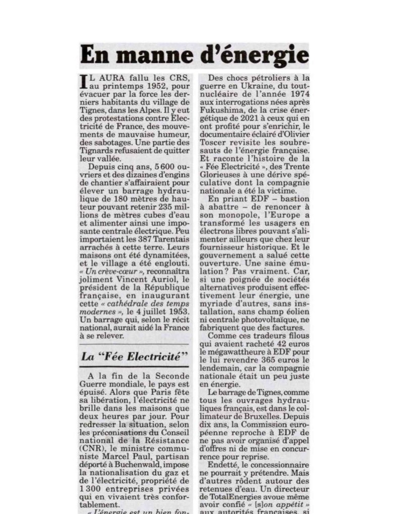 francetvpro's tweet photo. #LesMediasEnParlent 

Le documentaire « Très chère électricité » de @OlivierToscer  dans @Telerama @Le_NouvelObs @canardenchaine @Telerama 

Le monde en face @melanietaravant 
Dimanche 6 avril à 21h05 sur #France5 et https://t.co/9jFuek0HeL https://t.co/xQz0grn5uj