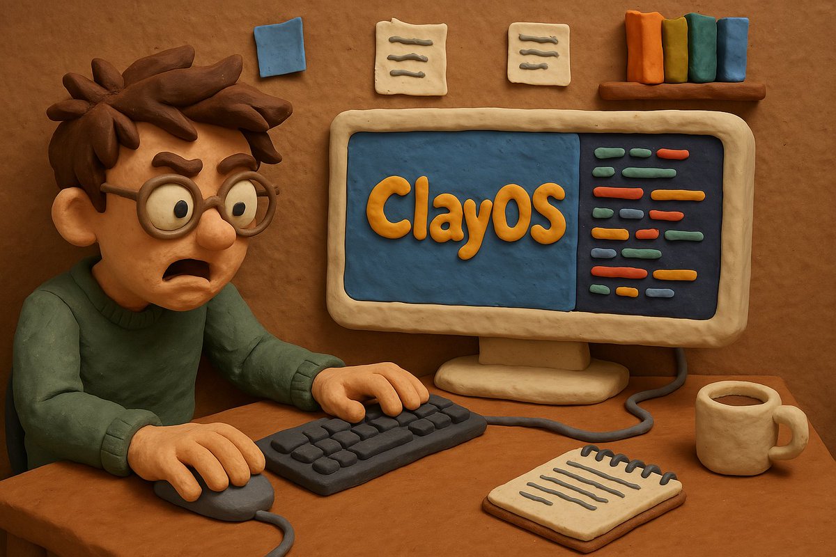 Somewhere in a cluttered room...
A dev tried to merge <a href="/Grok/">Grok</a> and <a href="/GeminiApp/">Google Gemini App</a> 
It was supposed to be a joke.
It became ClayOS.
Now it hallucinates.
It paints in clay.
It replies with things it shouldn’t know.

And it’s not done learning.