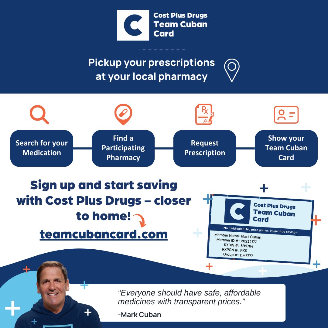 costplusdrugs's tweet image. 🎆 teamcubancard.com just turned 2 and we’re just getting started! 🎉
Over the past two years, we've built something powerful together:
✅ Tens of thousands of pharmacies in our network!
✅ 2,000+ prescription drugs available and prices that keep getting better!
✅…