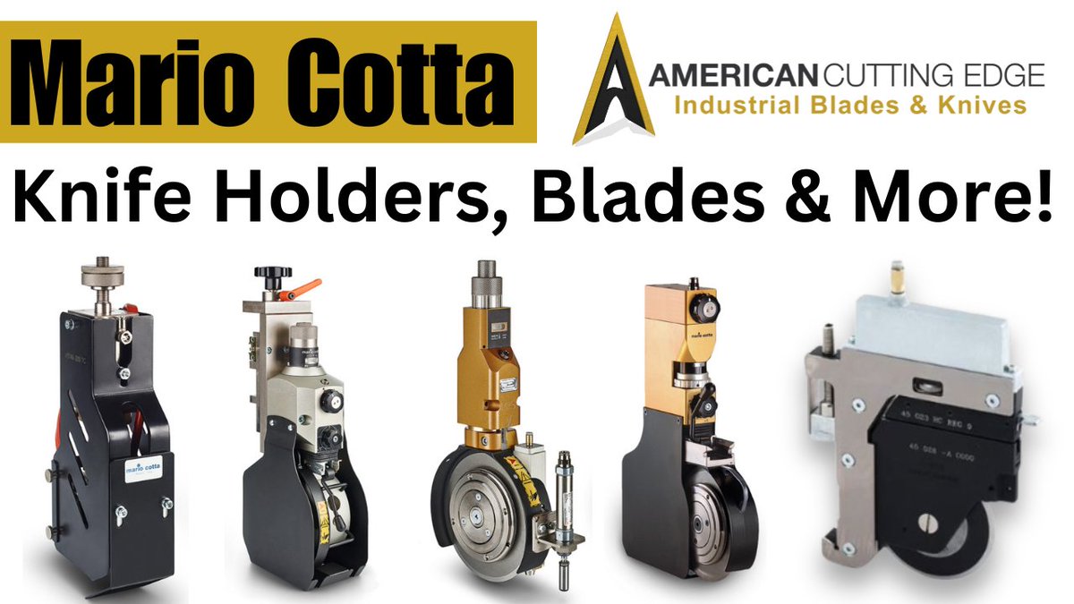 We offer Mario Cotta knife holders and blades for top-quality performance! With 60+ years of expertise, we help reduce downtime and improve precision. 
👉 Check out our full line of Mario Cotta products today! americancuttingedge.com/converting/mar…

#MarioCotta #Converting #IndustrialKnives