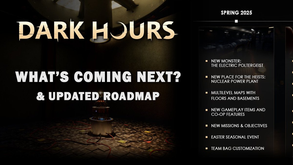 New maps, new monsters… and even more horrors on the way 🔥
Discover what’s next for Dark Hours with our updated roadmap and first Devlog!
Read it ➡️ store.steampowered.com/news/app/22085…