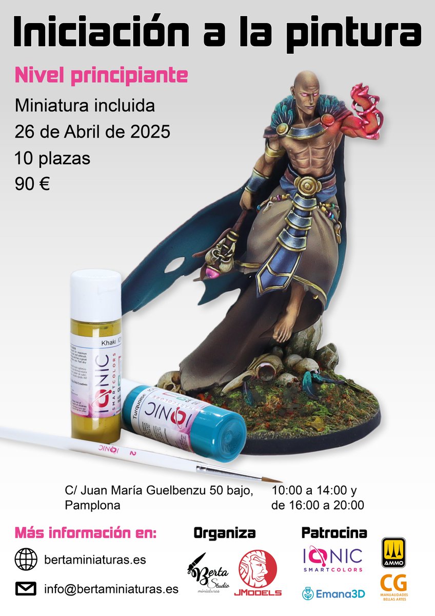 JoseMox Creador Gráfico (@josemox_cg) on Twitter photo JModels organiza un nuevo curso de iniciación a la pintura junto con Berta Miniatures con el apoyo de <a href="/AMMOMIG/">AMMO by MIG JIMENEZ</a>, 𝐈𝐨𝐧𝐢𝐜 𝐒𝐦𝐚𝐫𝐭 𝐂𝐨𝐥𝐨𝐫𝐬, CG arte y Emana3D.
¡No os lo perdais! JModels organiza un nuevo curso de iniciación a la pintura junto con Berta Miniatures con el apoyo de <a href="/AMMOMIG/">AMMO by MIG JIMENEZ</a>, 𝐈𝐨𝐧𝐢𝐜 𝐒𝐦𝐚𝐫𝐭 𝐂𝐨𝐥𝐨𝐫𝐬, CG arte y Emana3D.
¡No os lo perdais!