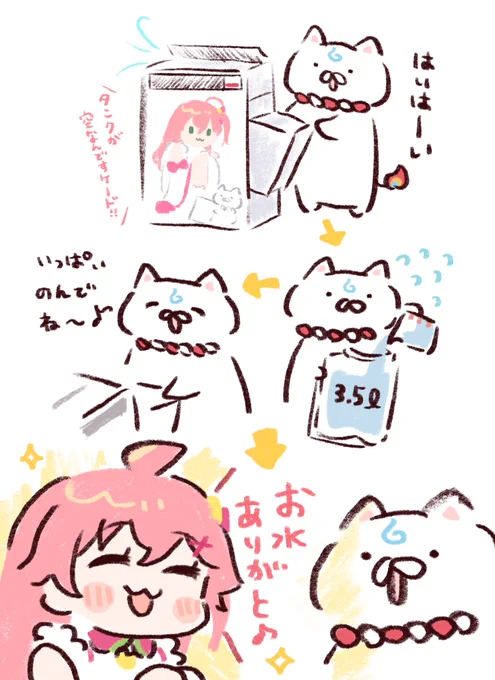 給水後、初めて「お水、ありがと♪」って言ってもらえたよ🌸朝や夜のメッセージで「みこぴー」って言ってくれる時も嬉しい♪ #みこちとSHARP #miko_Art 