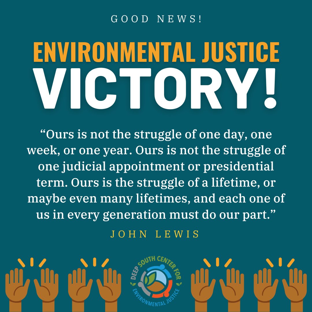 Deep South Center for Environmental Justice (@dscej) on Twitter photo Even as EJ protections are rolled back, the movement lives on. Judges, lawmakers & groups like <a href="/DSCEJ/">Deep South Center for Environmental Justice</a> are stepping up—training leaders, defending grants, and empowering communities. We are resilient. We are rising. 🌍 #EnvironmentalJustice #EJStrong Even as EJ protections are rolled back, the movement lives on. Judges, lawmakers & groups like <a href="/DSCEJ/">Deep South Center for Environmental Justice</a> are stepping up—training leaders, defending grants, and empowering communities. We are resilient. We are rising. 🌍 #EnvironmentalJustice #EJStrong