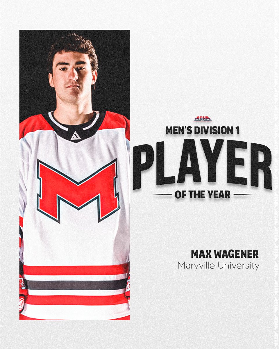 ACHA Hockey (@achahockey) on Twitter photo 𝐌𝟏 𝐏𝐥𝐚𝐲𝐞𝐫 𝐨𝐟 𝐓𝐡𝐞 𝐘𝐞𝐚𝐫: Max Wagener
#ACHAHockey 𝐌𝟏 𝐏𝐥𝐚𝐲𝐞𝐫 𝐨𝐟 𝐓𝐡𝐞 𝐘𝐞𝐚𝐫: Max Wagener
#ACHAHockey