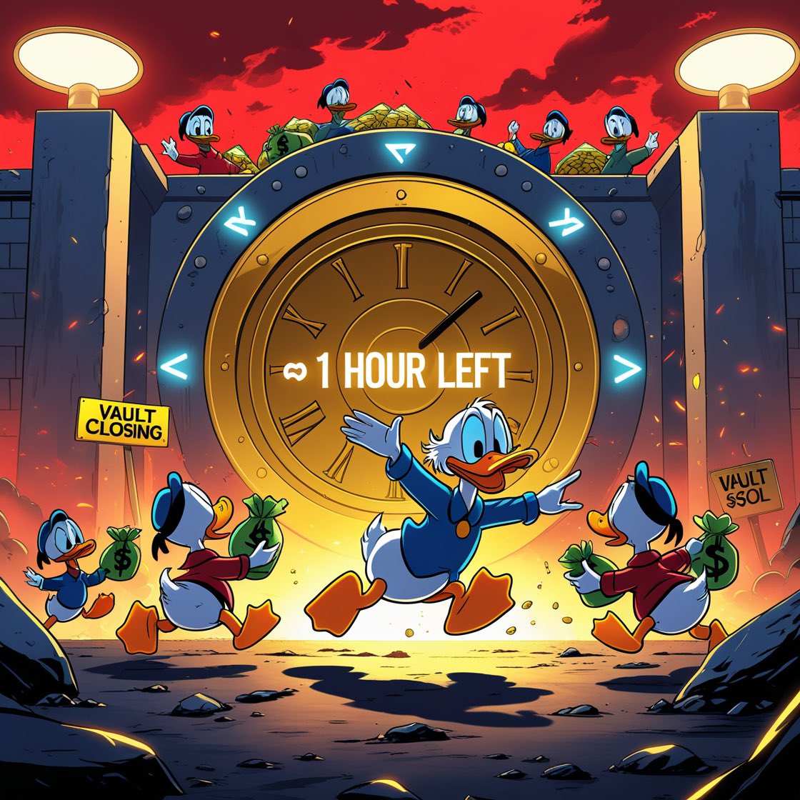 Less than 1 hour left.
The vault’s closing.
The $SOL is flowing.
And only holders make it in. 🏃‍♂️💰🦆

Click now — or stay outside forever.
pinksale.finance/solana/launchp…