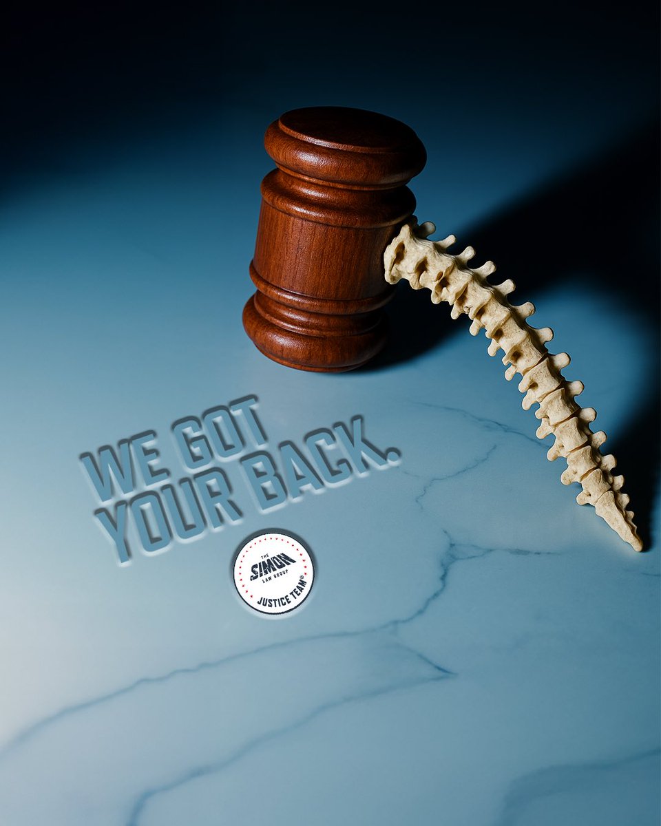 Justice with backbone. 💪⚖️ The Simon Law Group specializes in spine injury cases, fighting for those who need it most. #JusticeTeam #SpineInjuryExperts