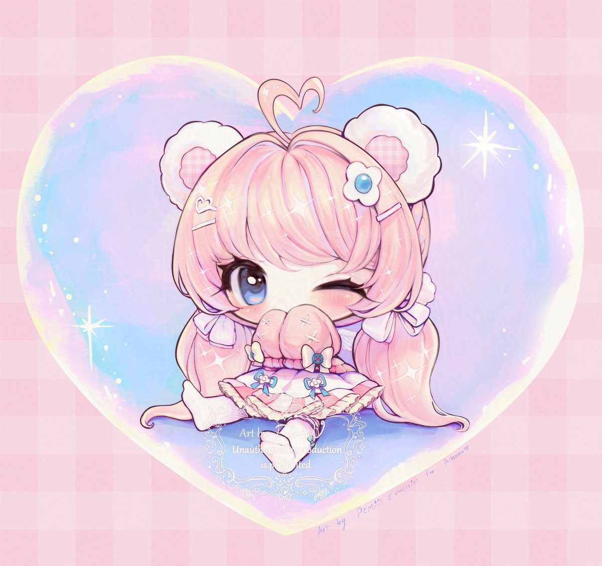 Pemiin's tweet photo. Commission for @aitsumou !! 🩷 https://t.co/FymvdAthRN