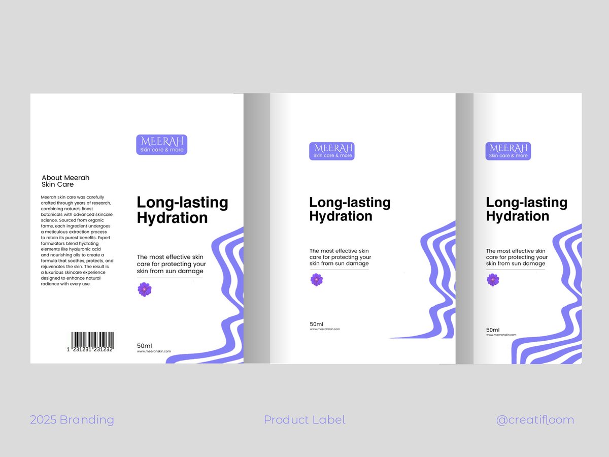 brandvisionaryx's tweet photo. Product Label Design for Meerah Skin Care ✨
Designed to be smooth, clean, and elegant, reflecting the brand’s premium feel. Every detail enhances its refreshing & sophisticated look.
Need a standout label for your brand?
#learningwithahmad #BrandVisionary #ProductLabelDesig https://t.co/Thxfpd3Jrw
