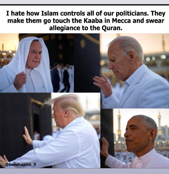MossadMoron's tweet image. Muslims are controlling US presidents. Muslims are bribing your politicians! Islam has its tentacles all over the West. When are you going to rise up against this tyranny!?