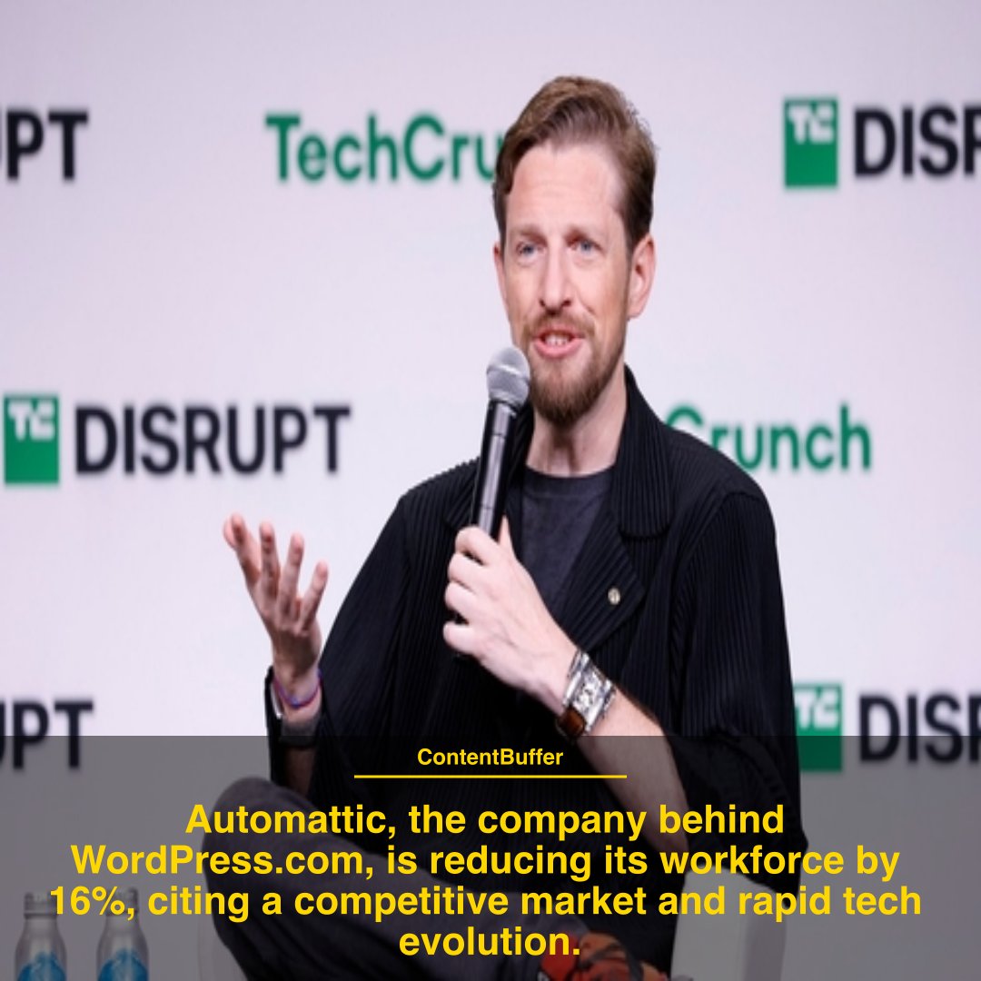 contentbuffer's tweet image. Automattic Reduces Workforce by 16%

 #automattic #wordpress #layoffs #artificialintelligence #technology #AI #engineering #viralvideos #trending #viral #engineer #tech #reelsvideo

contentbuffer.com/issues/detail/…