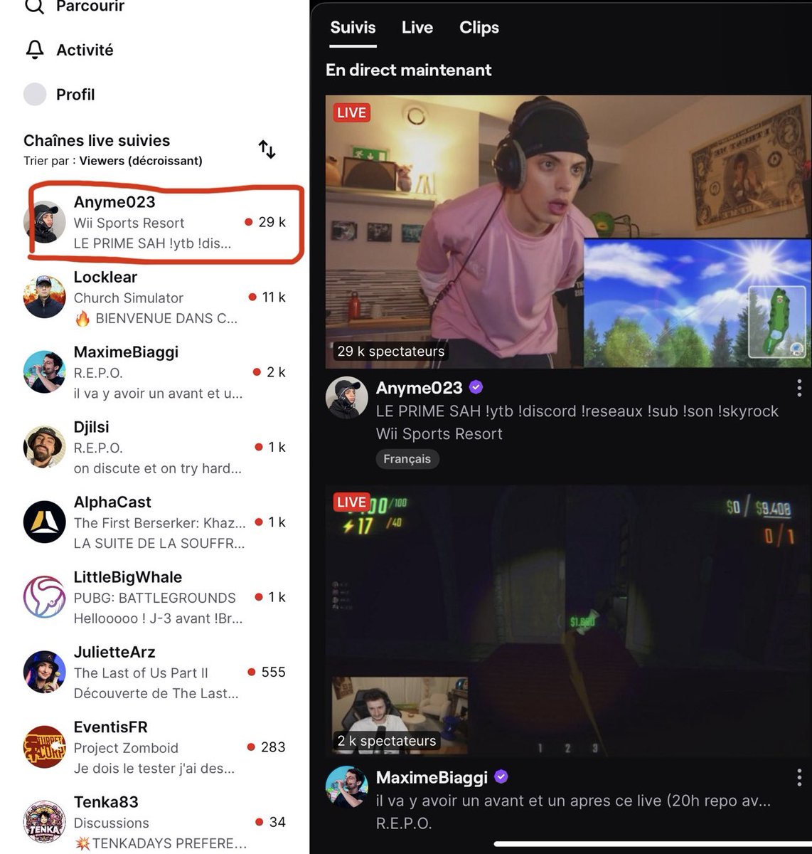 Drakenitsu's tweet photo. C’est quand même fou que @Anyme023Off fait des stats de fou en ce moment sur #twitch, alors qu’il a 6/7 fois moins de followers que les plus gros streamer français 😭 

Gg à lui 👏🏻 https://t.co/qpy2rFMie2