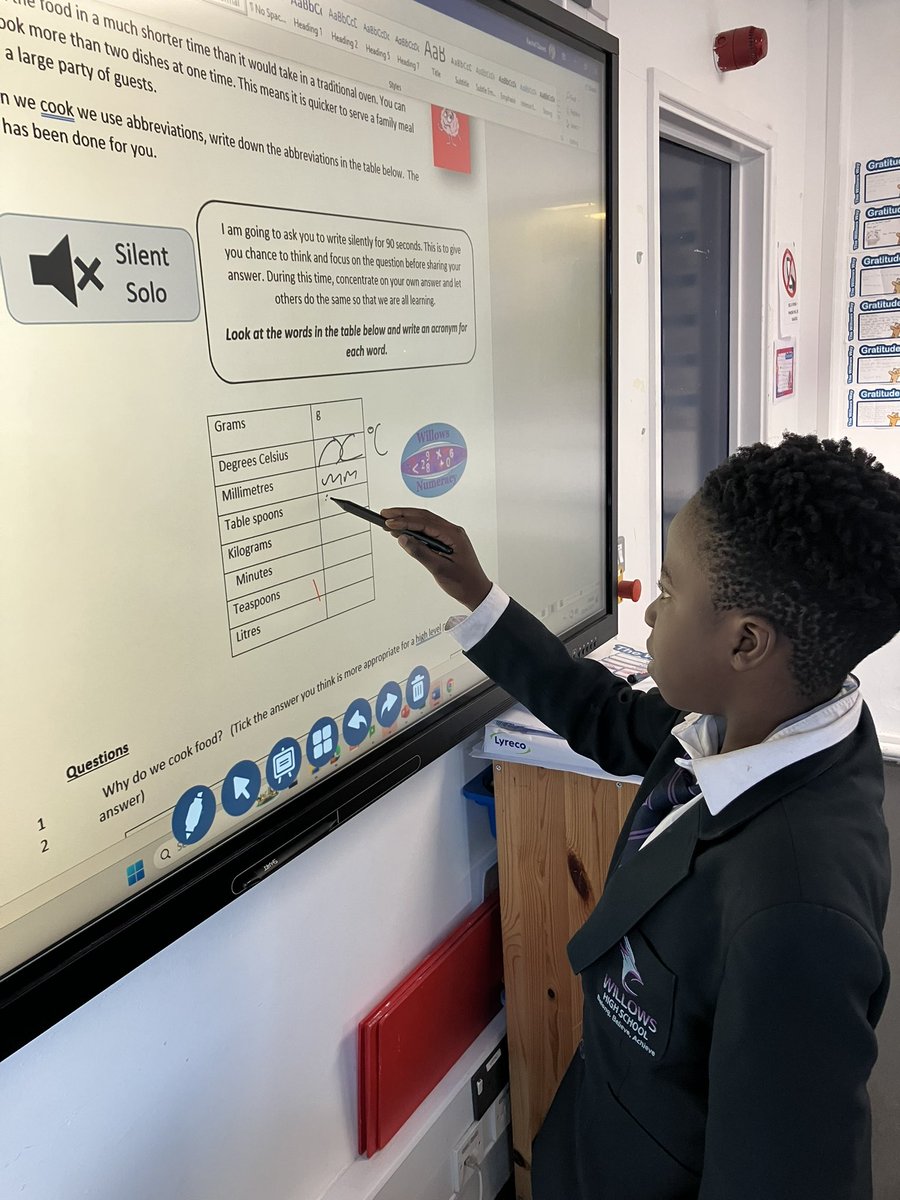 Year 7 enjoying the DT numeracy challenge ➗