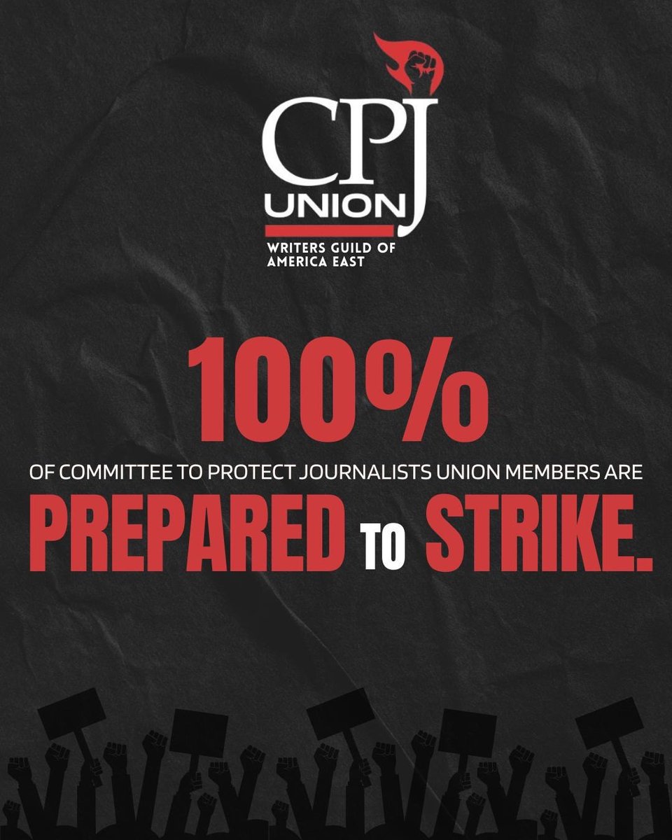 🚨 TOMORROW: CPJ Union will be back at the bargaining table with CPJ management in pursuit of a fair contract.

Major issues include:
- Fair compensation
- AI policies that protect our staff + work

We are fighting for a sustainable, human-led future. Will CPJ management join us?