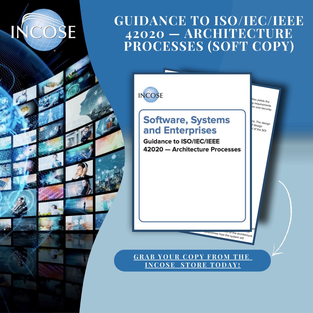 INCOSE's new "Guidance to ISO/IEC/IEEE 42020 — Architecture Processes" offers free, comprehensive insights for members on optimizing architecture governance, management, and more! bit.ly/3DWjxhV