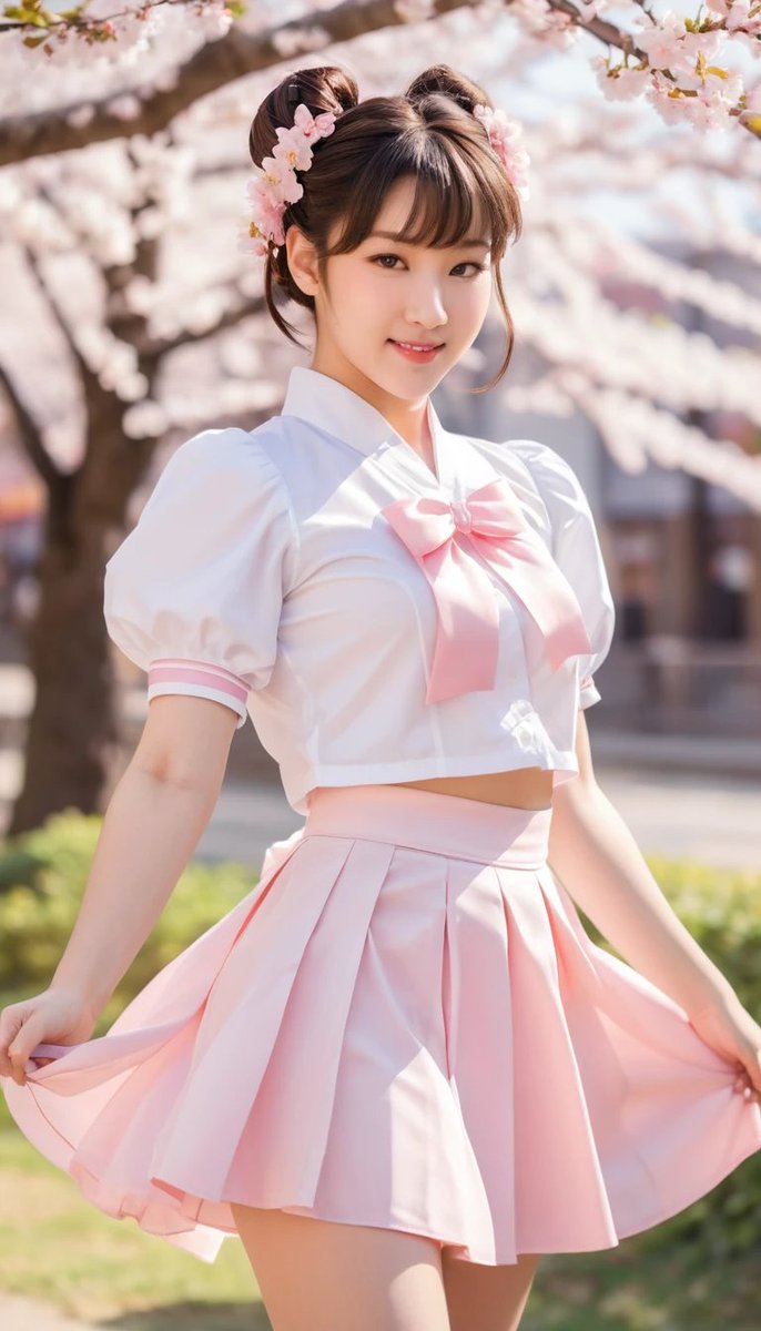 8iji8's tweet image. Chun-Li twirls in a pastel skirt, sipping bubble tea with a shy smile—her ribbon-tied buns defy gravity like E=MC², soft and genius-level cute! 
#ChunLiCute #EinsteinVibes #KawaiiGenius #StreetFighterSweet #SoftGirlEnergy