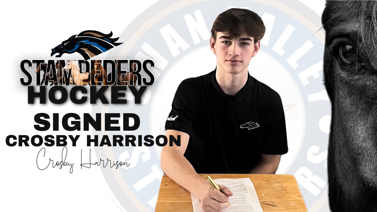 Stampeders sign 2008 born forward Crosby Harrison.

Read here | stampedershockey.com/stampeders-sig…

#TheFuture #StampederHockey