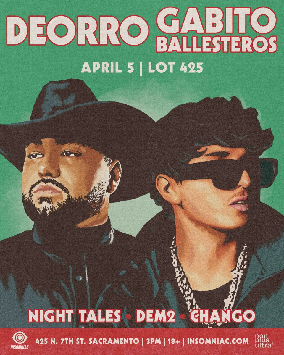 Two powerhouses, one unforgettable night! 🚀 <a href="/Deorro/">Deorro</a> &amp; <a href="/gabitosmusic/">GabitoBallesteros</a> are taking over Saturday, Apr 05. Get ready for electrifying beats and unstoppable vibes, see you there! 🎶 

Get your tickets 👉 bit.ly/4iL11bo