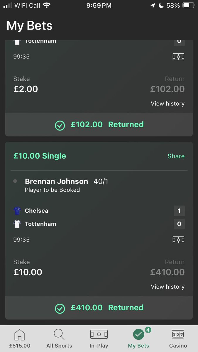 Shanelle720's tweet photo. @FootyAccums I bet Brennan Johnson to be carded in like the 88th minute. Then 12 minutes got added on! 😂 😎 Also did a pre match card double too. https://t.co/SbniqpHFDC