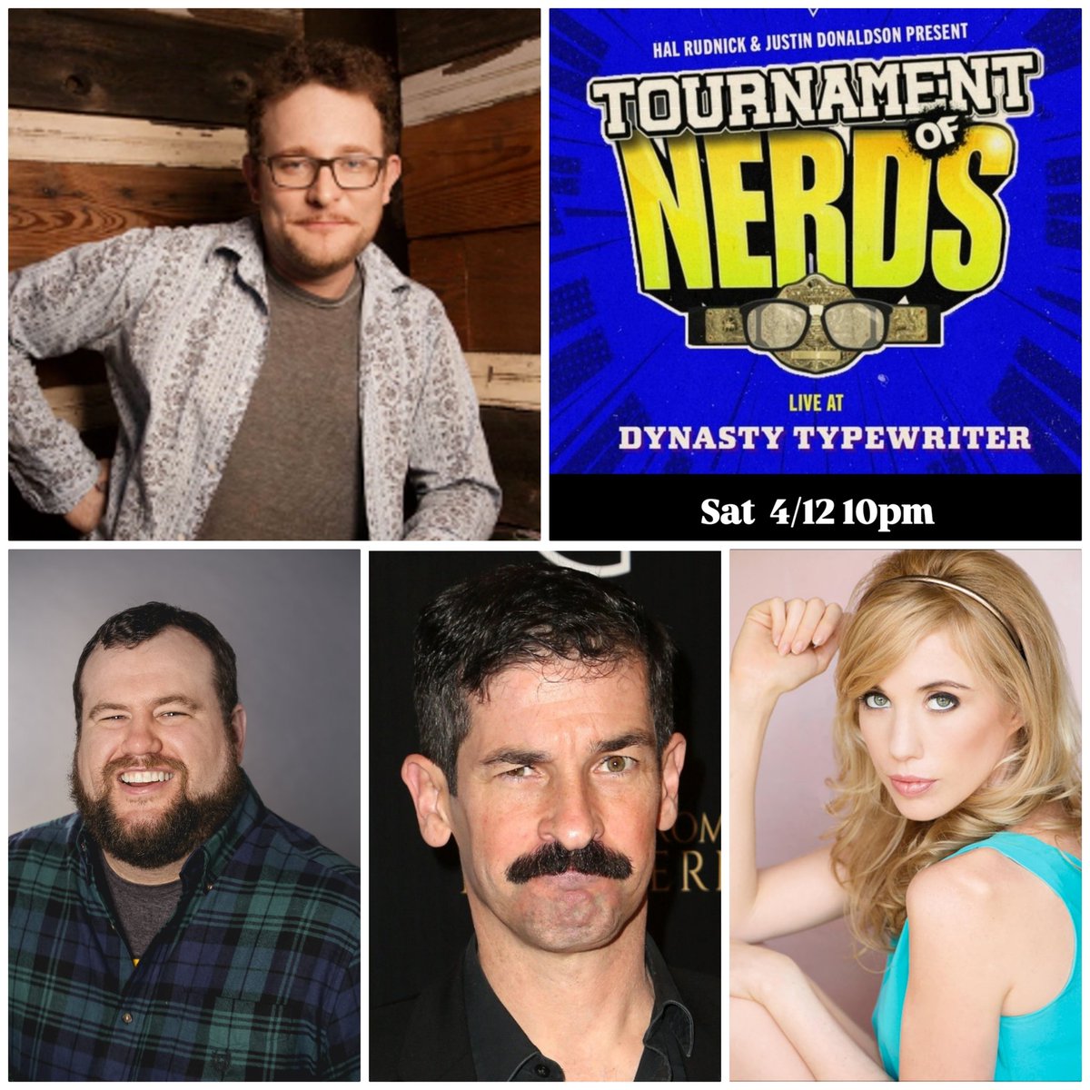 Tournament of Nerds Sat 4/12 10pm! James Adomian, Laura Clery, Mike Mitchell, Robert Ben Garant, and so much more! Tix here... squadup.com/events/tournam…