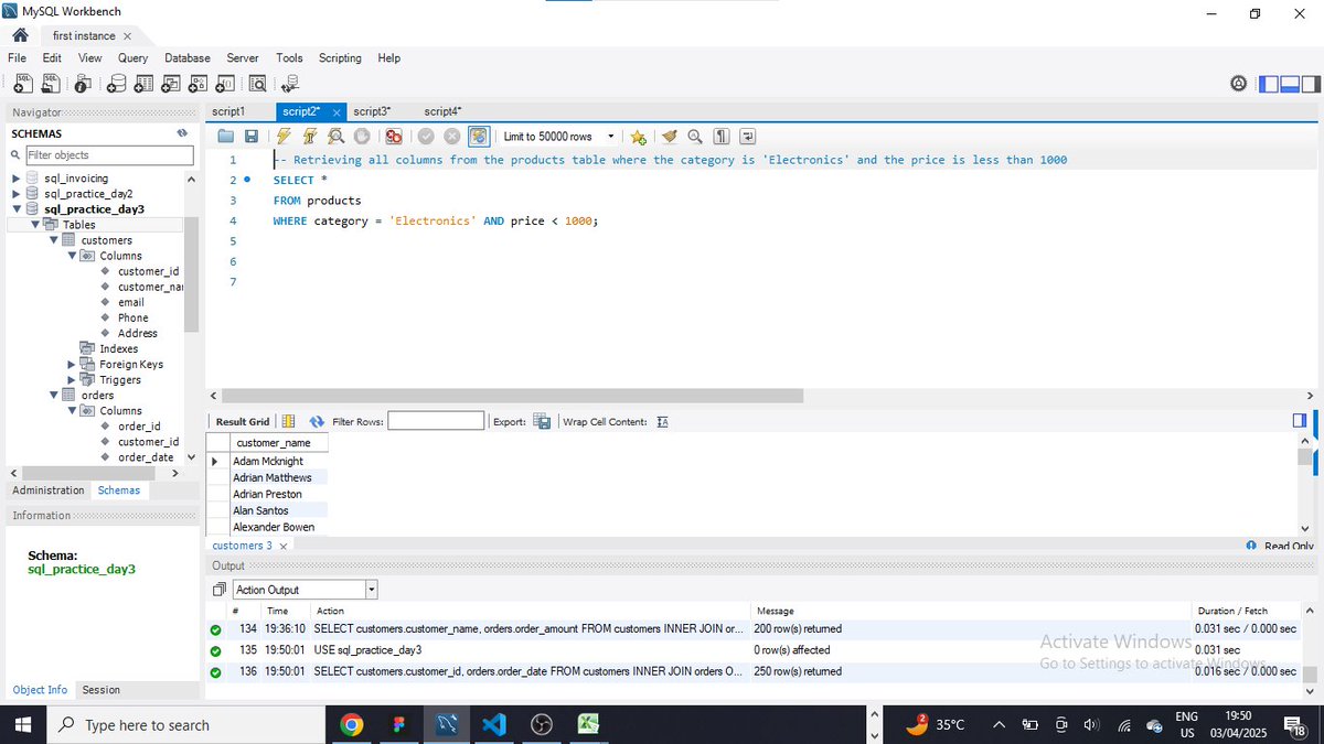 Abdulma95908475's tweet image. #TechSkills #LearningSQL #DatabaseQueries