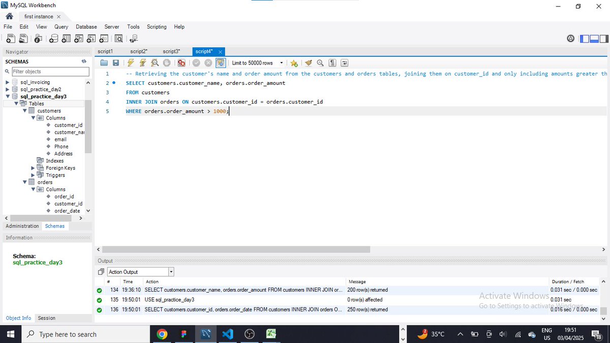Abdulma95908475's tweet image. #TechSkills #LearningSQL #DatabaseQueries