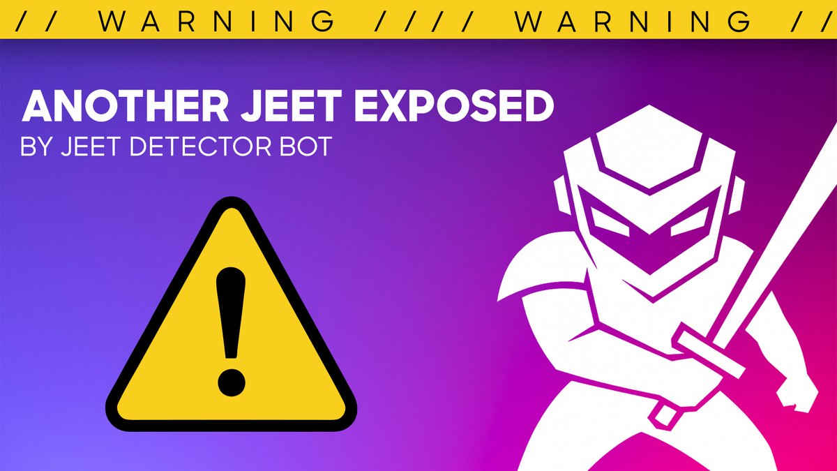 JeetDetectorBot's tweet photo. We have developed a utility for solana where we detect and disclose the jeets. #JDB #JeetDetectorBot @toly @solana https://t.co/3G1YVeg2Iz