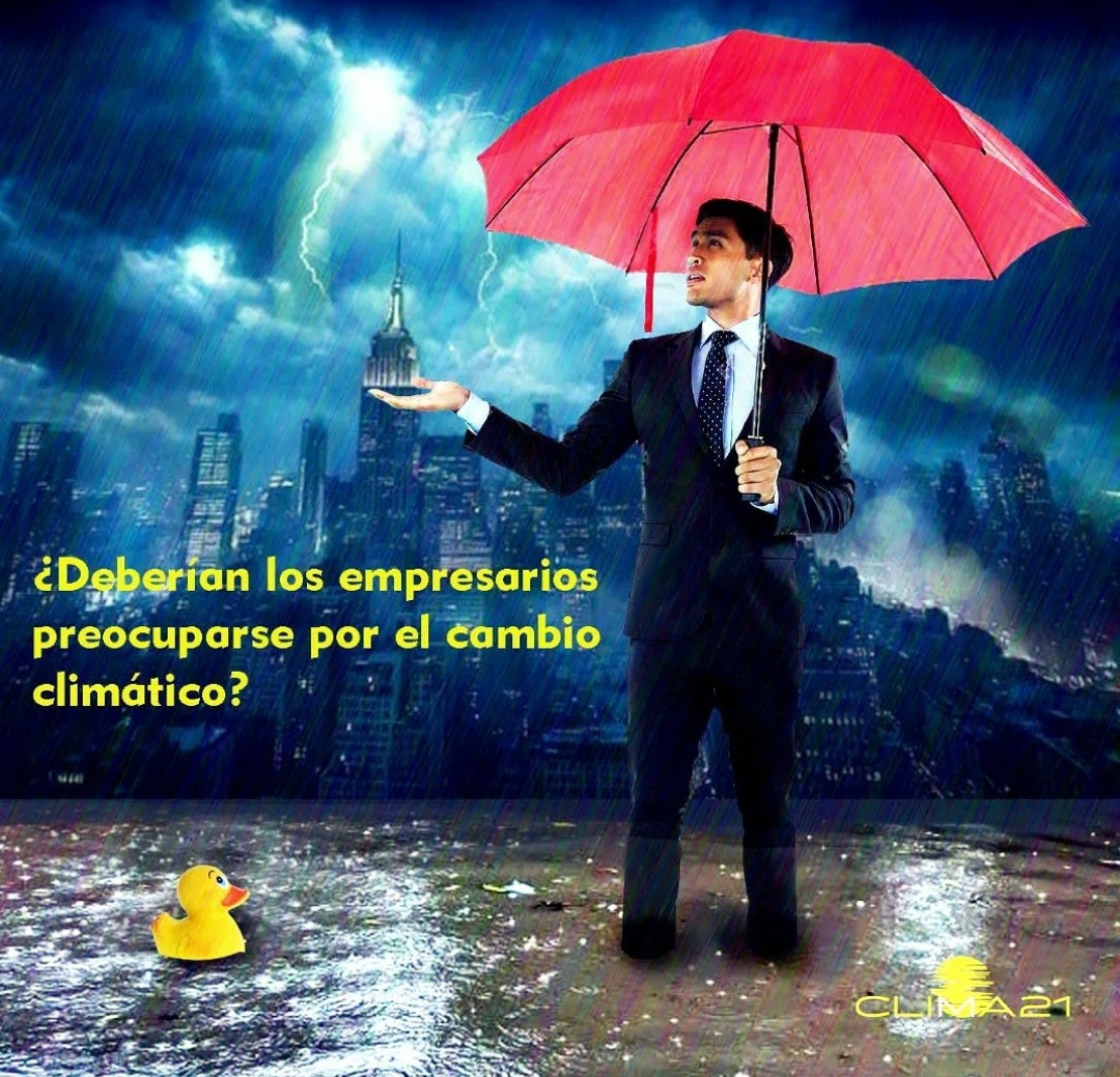 Los empresarios sí deben tomar cartas en el asunto, pues el #cambioclimático ya les está afectando de una y otra manera. La idea son soluciones a corto plazo basadas en por ejm inversión en educación de personal y en algunas tecnologías adecuadas. +Info en <a href="/clima21_VE/">Clima21_ADH</a> Instagram