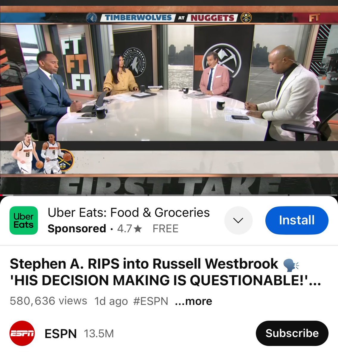 tayoshi2's tweet photo. 1million views in 1 day for Lebron vs 500k in 1 day for the best performing video on ESPN. I think the fans have spoken https://t.co/JV6oU1dbmN