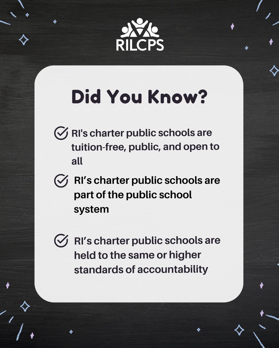 💡Did You Know?💡

 RI’s charter public schools are:
 ✅ Tuition-free, public, &amp; open to all
 ✅ A key part of the public school system
 ✅ Held to the same or higher standards of accountability

Learn more at richarterpublicschools.org  #RICharterPublicSchools