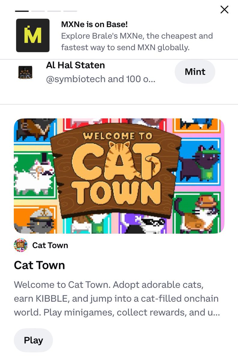 D0VE_C0C0's tweet image. Base is for GameFi 

Excited to see @CatTownBase featured in @CoinbaseWallet 😻