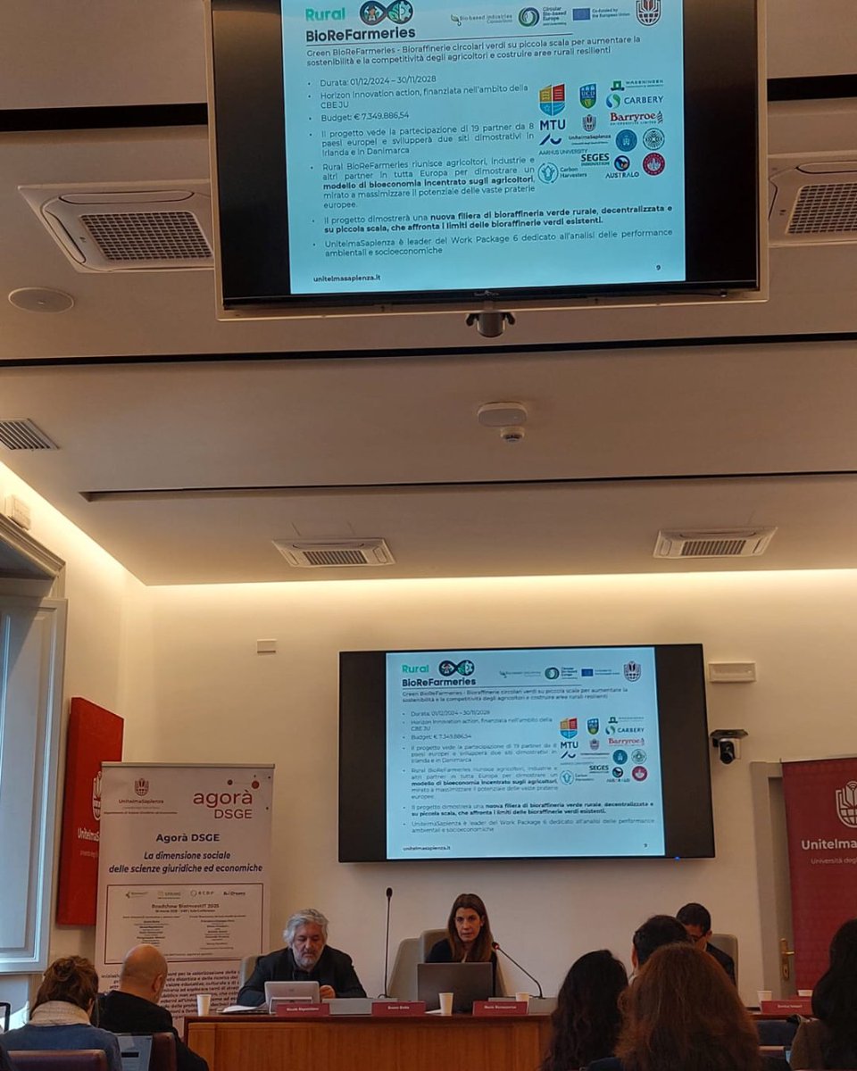 RuralBioReFarm's tweet image. Our dissemination work has started in Italy 👩🏫♻️
On 26 March, our partners from @UnitelmaTweet introduced Rural BioReFarmeries at @Cluster_Spring's #BioInvestIT roadshow in Rome, an event highlighting research projects implementing circular #bioeconomy production models.