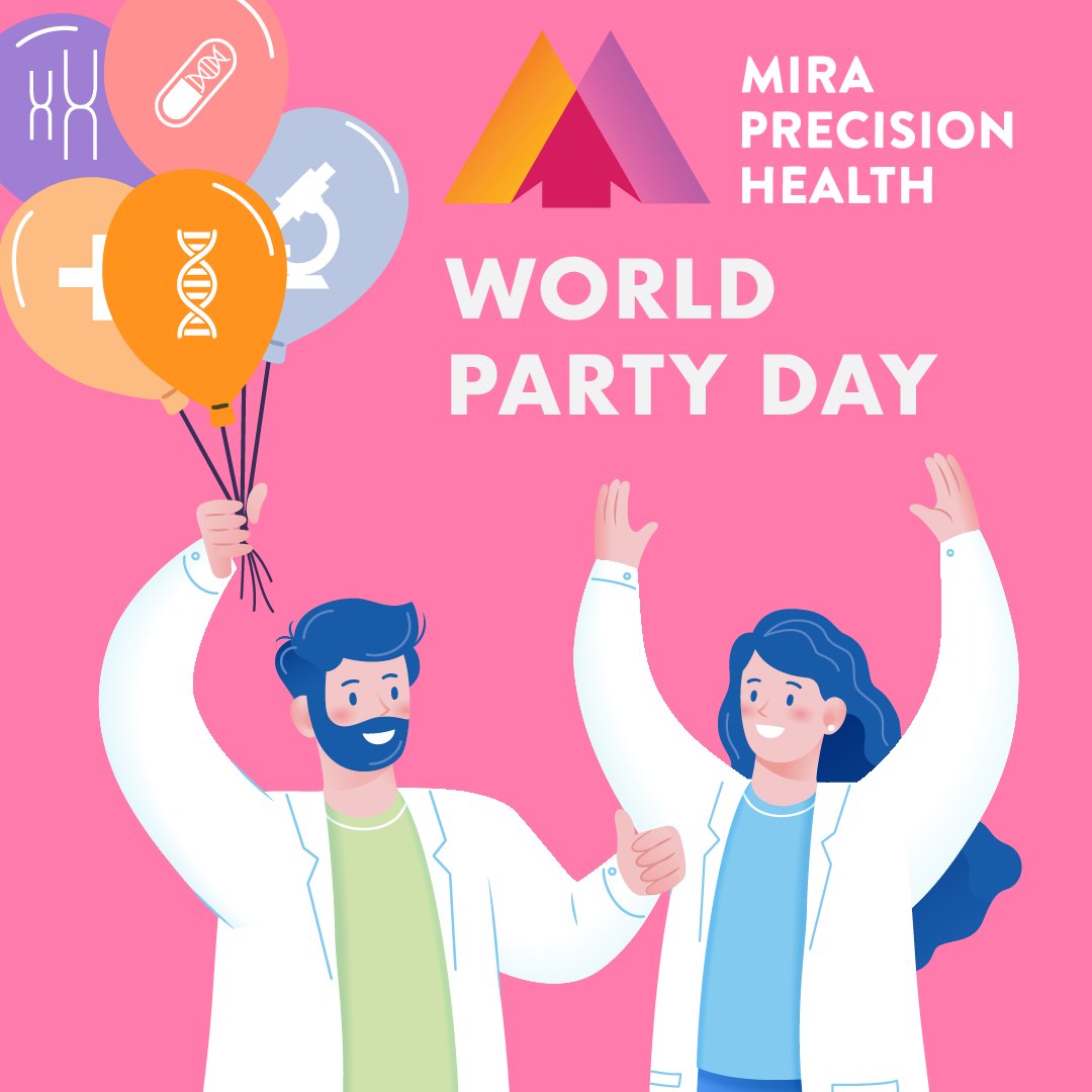 Mira Precision Health celebrates #WorldPartyDay! Your DNA affects how you dance  and feel at parties. Discover your unique genetics with us! 

#GeneticTesting #YourDNA