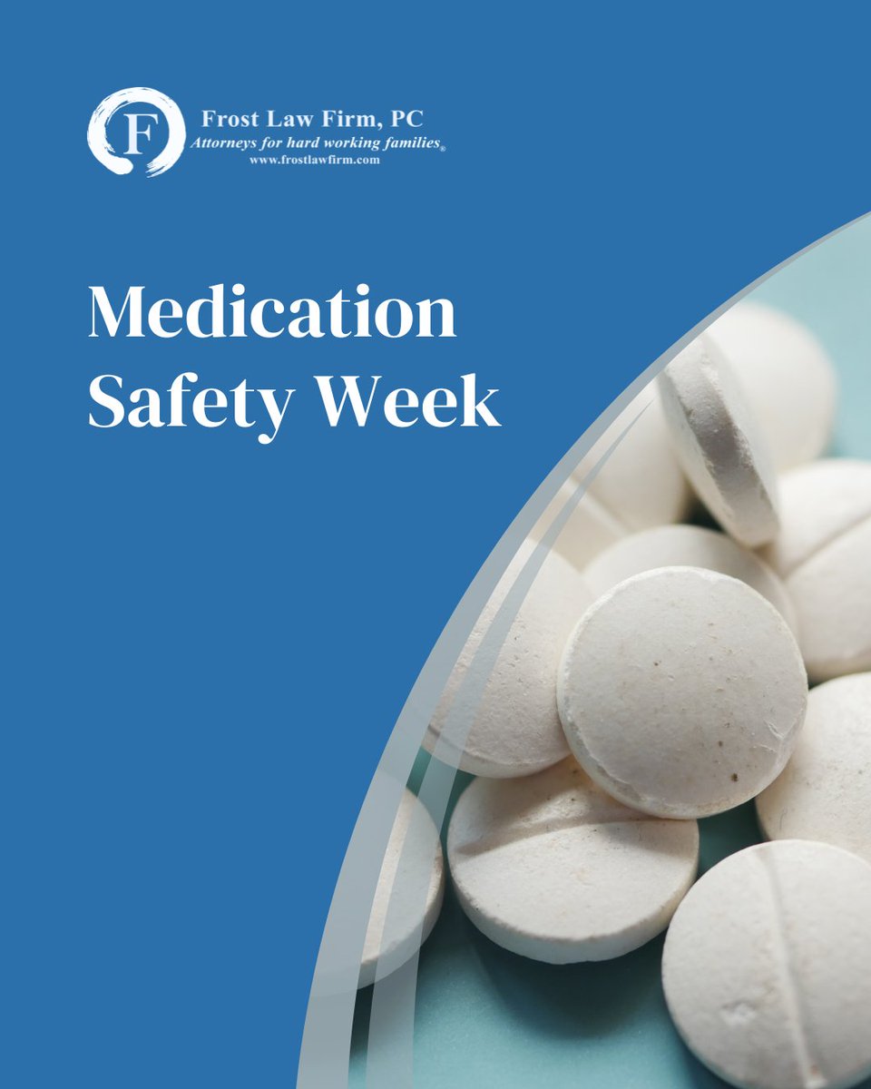 FrostLawFirm's tweet image. 🩺 Healthy communication is key to your health! 🩺

Always discuss your full list of medications, including over-the-counter drugs and supplements, with your healthcare providers to avoid dangerous interactions. #MedicationSafetyWeek #MedicationSafety #PatientSafety