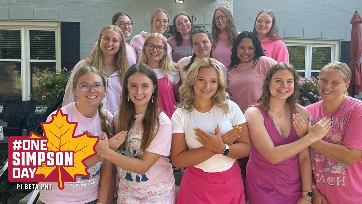 Celebrating our #ONESimpsonDay Greek Winners, Pi Beta Phi! With 41 incredible supporters giving a total of $16,445, your love for Greek Life and generosity truly shines. 🫶