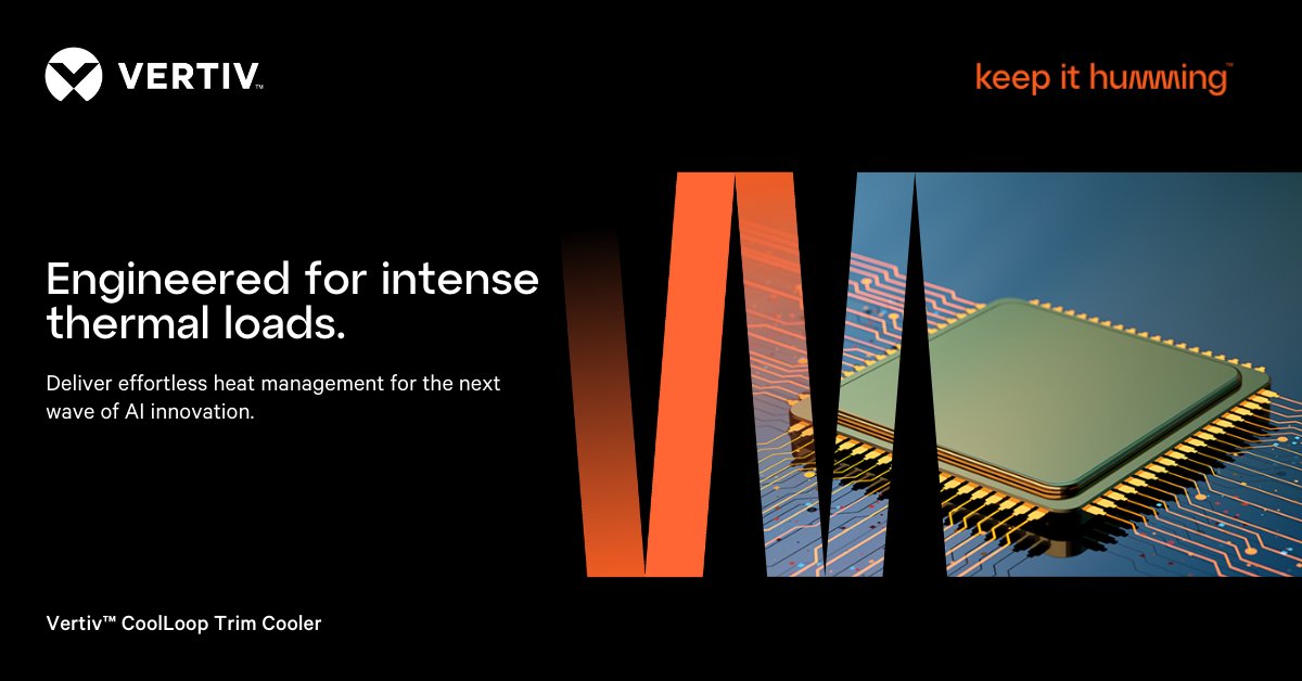 Brad_Lyon's tweet image. Beat the heat! Meet Vertiv™ CoolLoop Trim Cooler, designed for high-density AI computing. It's built to handle the intense thermal loads of tomorrow’s data centers. Explore the tech behind this innovation: ms.spr.ly/6010qSNmo
#HeatManagement #DataCenterOptimization