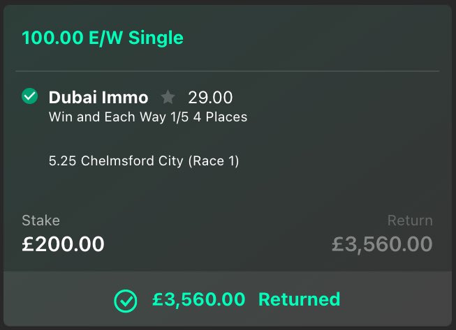 Killerboybets's tweet image. BOOM 💥 

Where’s all my horse people at?? 

Posted this in the free chat and it smashed it coming first 🚀

Join my @WhopSports discord 👇 
discord.gg/6EHczFQrTA

#HorseRacing