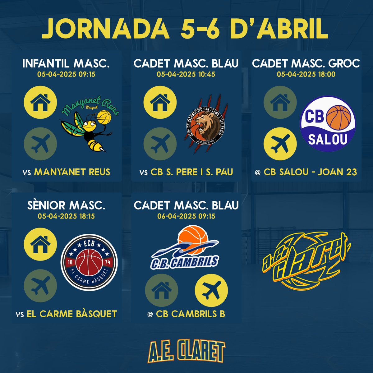 Calendari cap de setmana federat